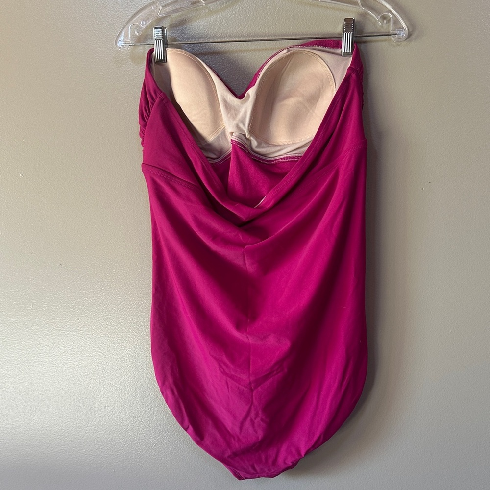 Pink Ruched One-Piece Swimsuit - Picture 2 of 4